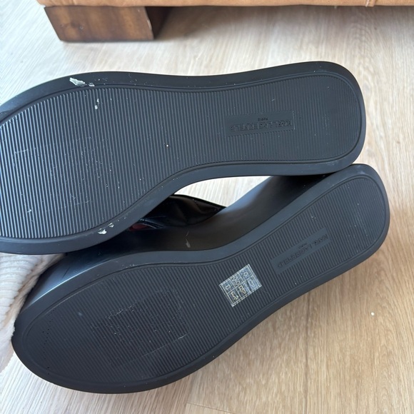 ** Karl Lagerfeld Paris Womens Ramona Black Leather Platform Sandals Shoes 9.5 - Picture 6 of 7